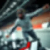 Dynamic athlete showcasing Puma AMG Petronas apparel during a high-speed event