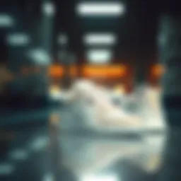 Elegant and stylish Puma Shuffle sneakers on a reflective surface