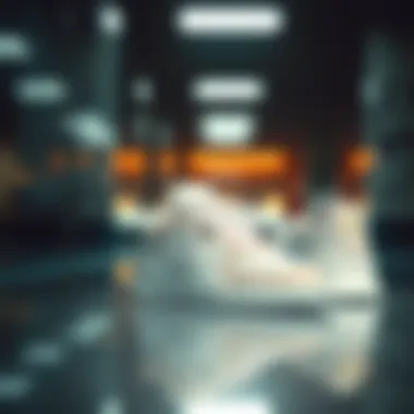 Elegant and stylish Puma Shuffle sneakers on a reflective surface