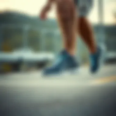 Athlete demonstrating performance in Reebok shoes