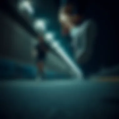 Dynamic running scene showcasing Reebok footwear