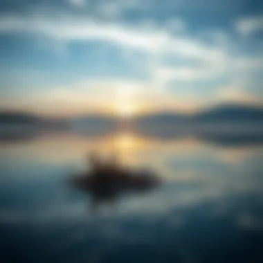 Tranquil Morning Reflections Calm lake reflecting the morning sky