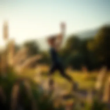 Rejuvenating Morning Workout Morning exercise session in nature