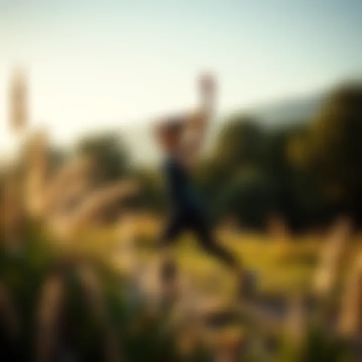 Rejuvenating Morning Workout Morning exercise session in nature