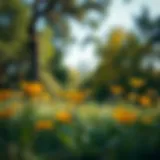 Vibrant nature scene promoting mental well-being