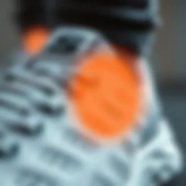 Close-up of the Skechers 52811 material highlighting comfort features