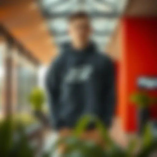 Stylish Skechers sweatshirt in a modern setting