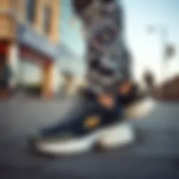 Stylish Skechers footwear in an urban setting