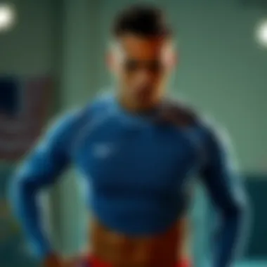 A focused look at athletic wear designed to enhance performance during sweating.