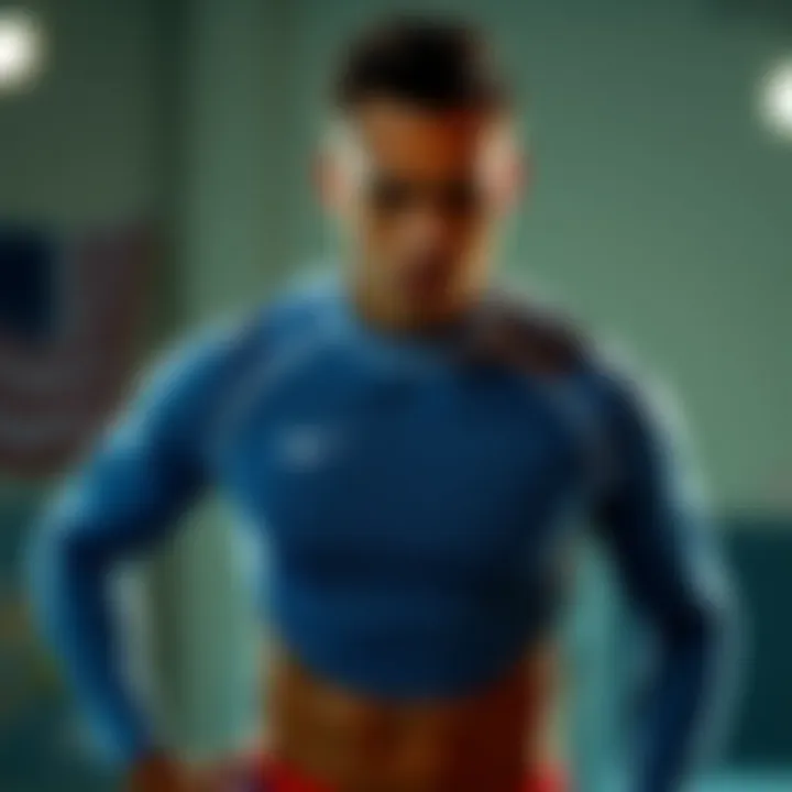 A focused look at athletic wear designed to enhance performance during sweating.