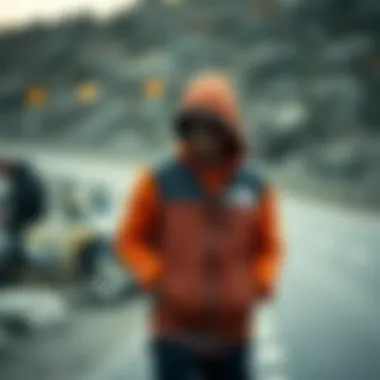 Fashionable outfit combination with The North Face jacket