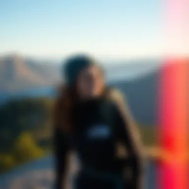 Woman hiking in a beautiful landscape wearing The North Face jacket
