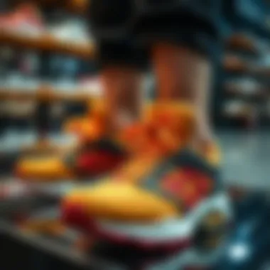 Stylish Timberlake shoes on display, merging fashion and sport