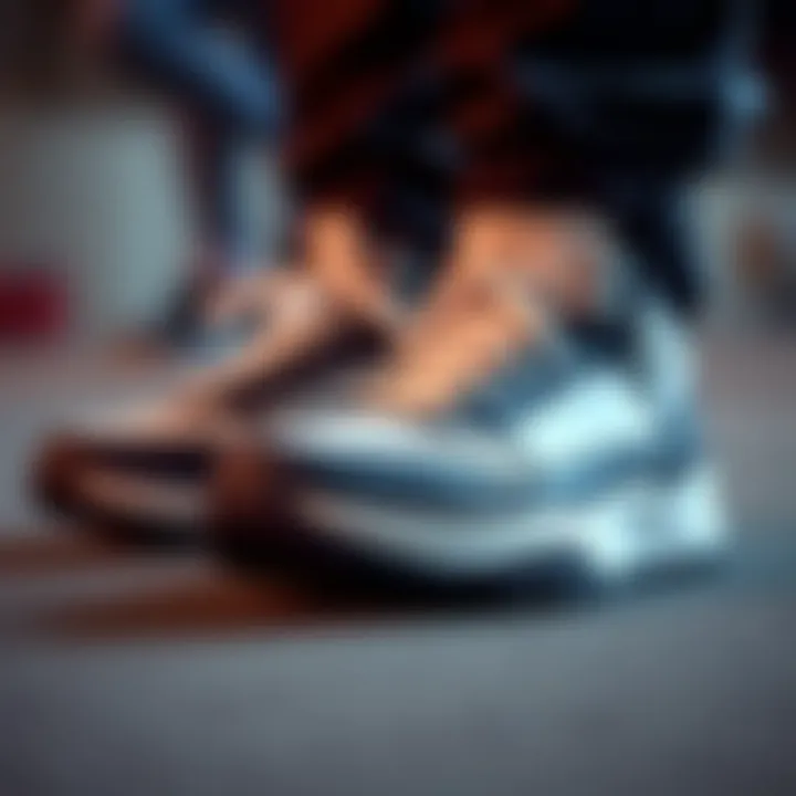 Close-up of Timberlake shoes emphasizing modern aesthetics