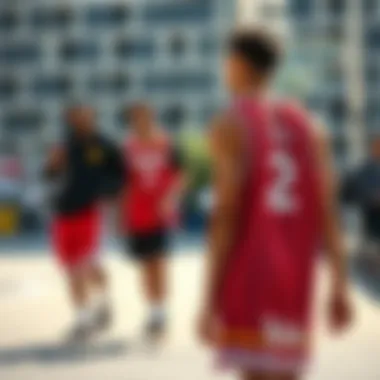 Fashion-forward individuals wearing Tofaş basketball jerseys in urban settings