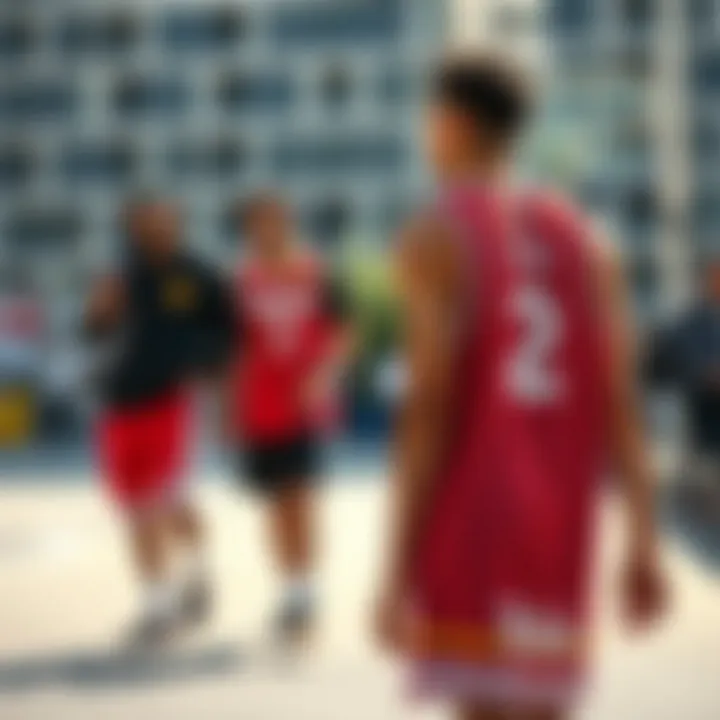 Fashion-forward individuals wearing Tofaş basketball jerseys in urban settings