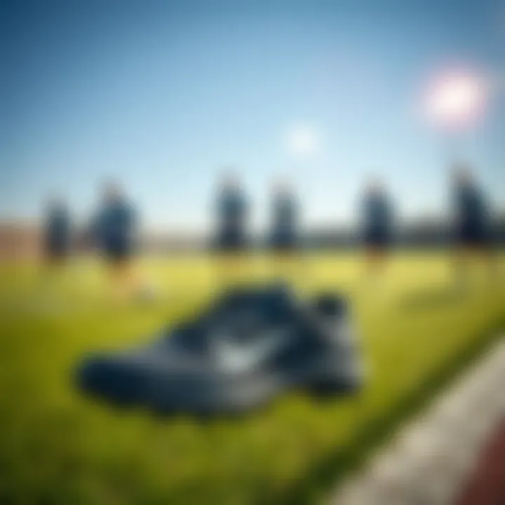 Group of athletes enjoying a match wearing Tonny Black football shoes.