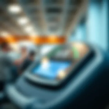 Close-up of a treadmill display showing calorie count