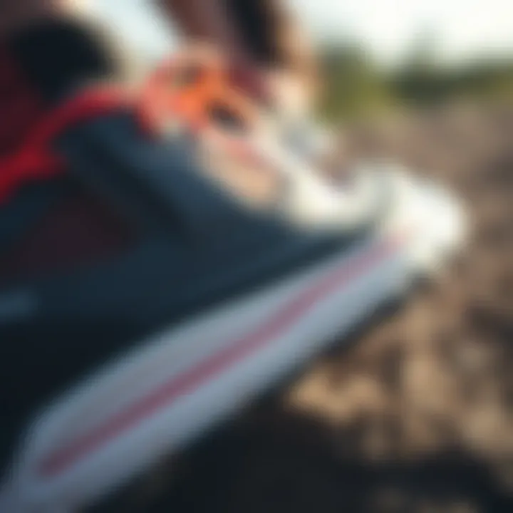 Innovative Features in Running Shoes Close-up of advanced shoe technology features