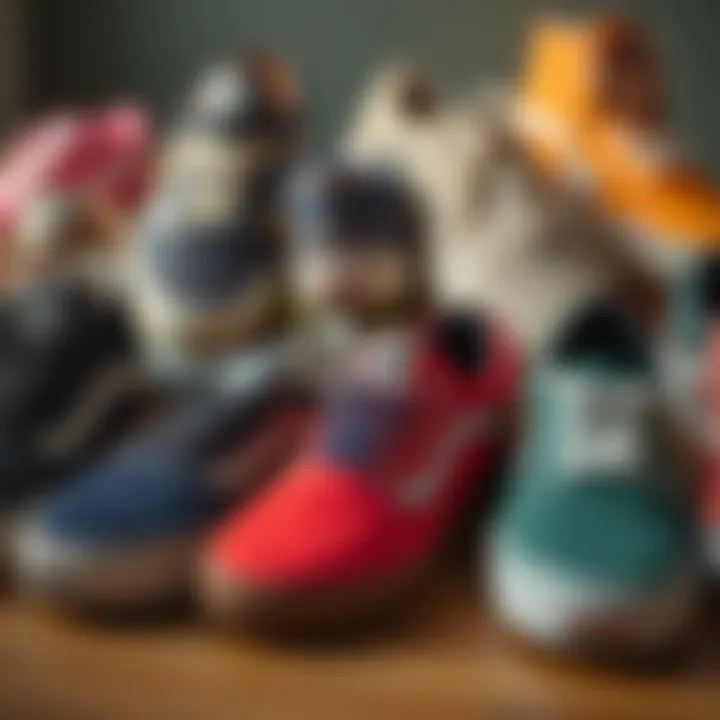 Diverse Collection of Vans Lifestyle Shoes A collection of Vans lifestyle shoes in various colors and styles