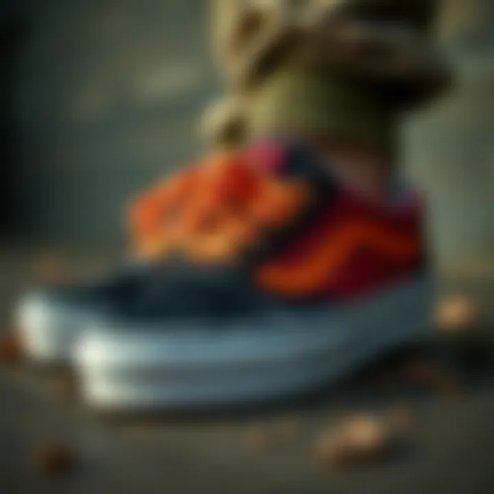 Unique Design and Comfort Features of Vans Close-up of Vans shoes showcasing their unique design and comfort features