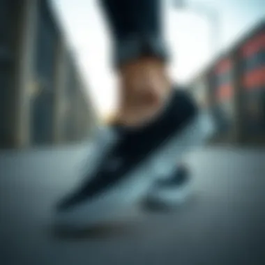 Casual Chic with Vans Sneakers Person wearing Vans black shoes in a casual setting