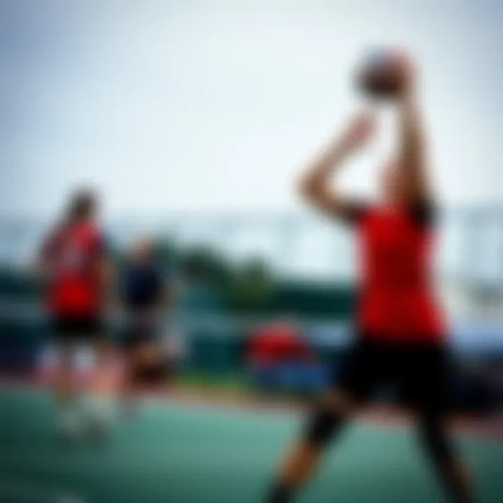 Visual representation of volleyball player roles and responsibilities