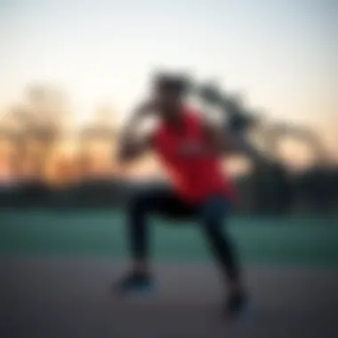 Evening Workout Serenity A serene evening workout setting in a tranquil environment