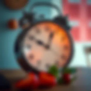 Clock indicating optimal meal times